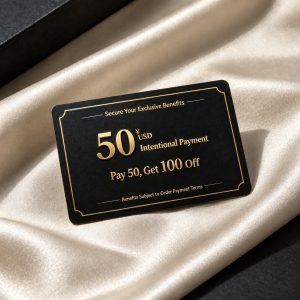 1-on-1 bespoke furniture VIP customization pass card — $50 deposit with $100 credit